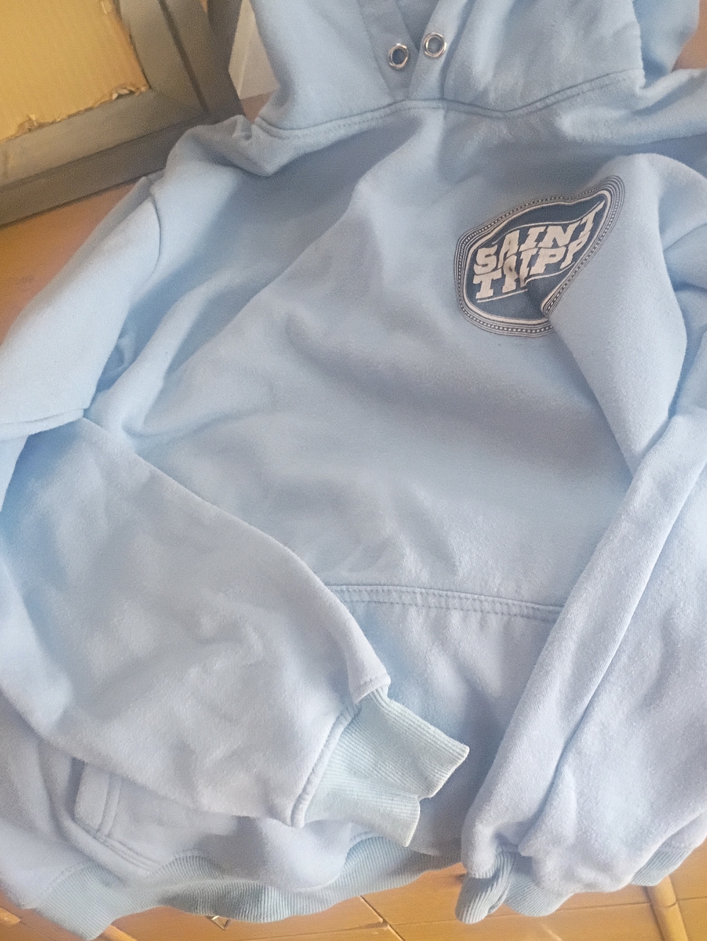 Saint Tripp Light Blue  Hoodie Sweatshirt